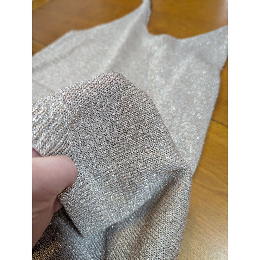Cupshe Jojo Fletcher Metallic Knit Mini Dress Gold XL NWT swimwuit cover up - Picture 3 of 10